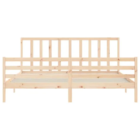 Cadre de lit sans matelas 200x200 cm bois massif de pin