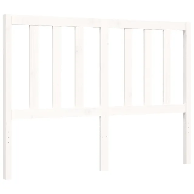 Cadre de lit sans matelas blanc 140x190 cm bois de pin massif