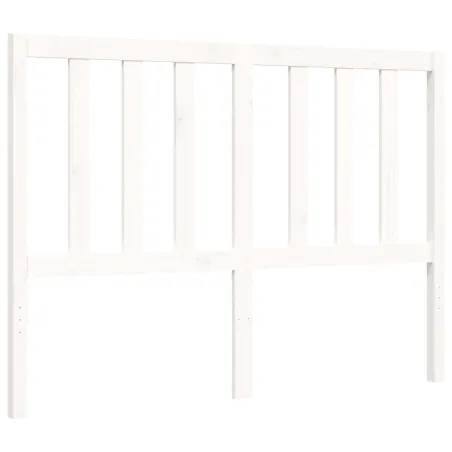 Cadre de lit sans matelas blanc 140x190 cm bois de pin massif