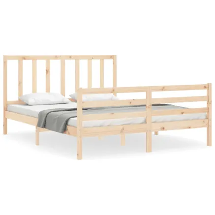 Cadre de lit sans matelas 160x200 cm bois massif de pin 2