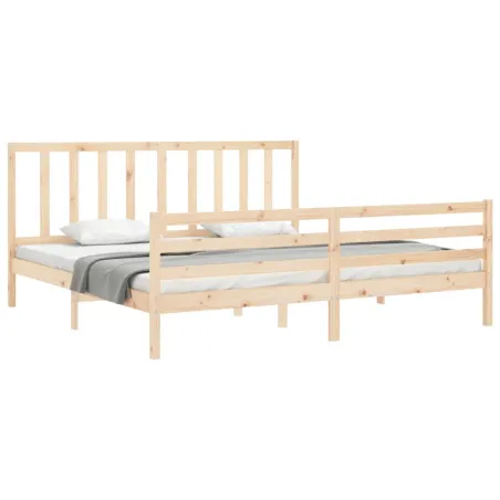 Cadre de lit sans matelas 200x200 cm bois massif de pin