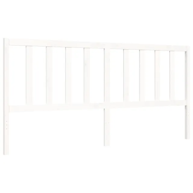 Cadre de lit sans matelas blanc 200x200 cm bois massif de pin