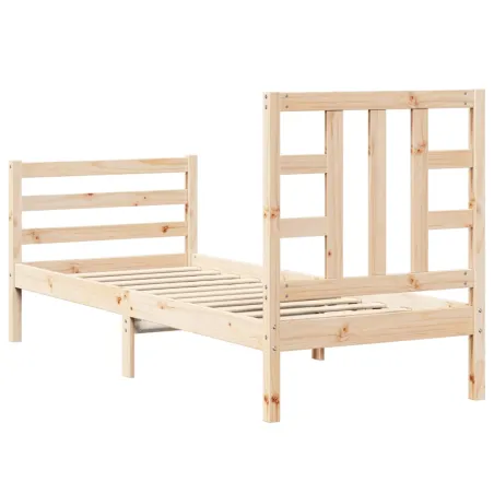 Cadre de lit sans matelas bois de pin massif