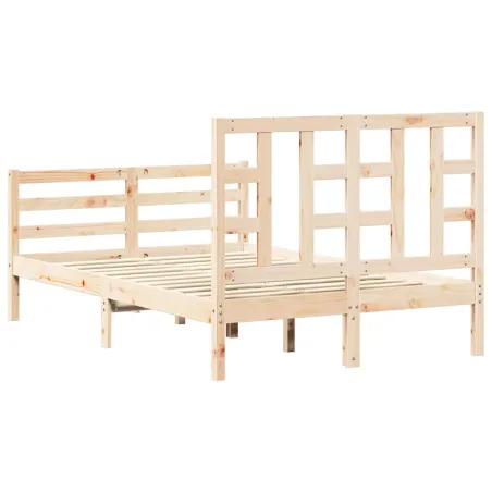 Cadre de lit sans matelas bois de pin massif