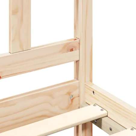 Cadre de lit sans matelas bois de pin massif