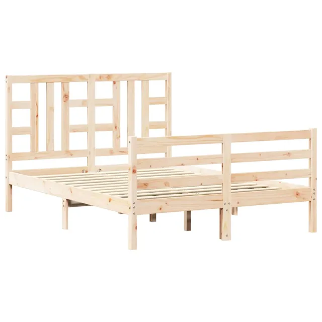 Cadre de lit sans matelas bois de pin massif