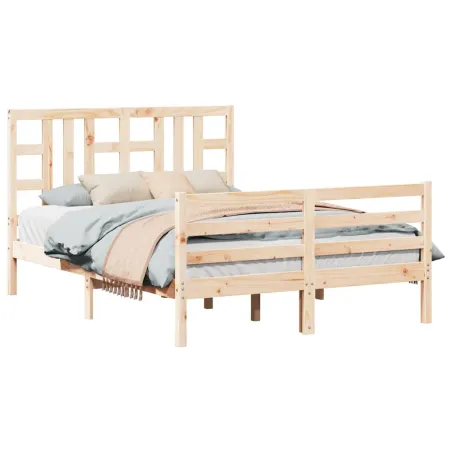 Cadre de lit sans matelas bois de pin massif