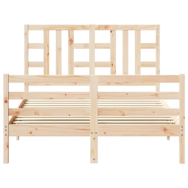 Cadre de lit sans matelas bois de pin massif
