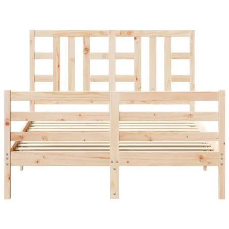 Cadre de lit sans matelas bois de pin massif