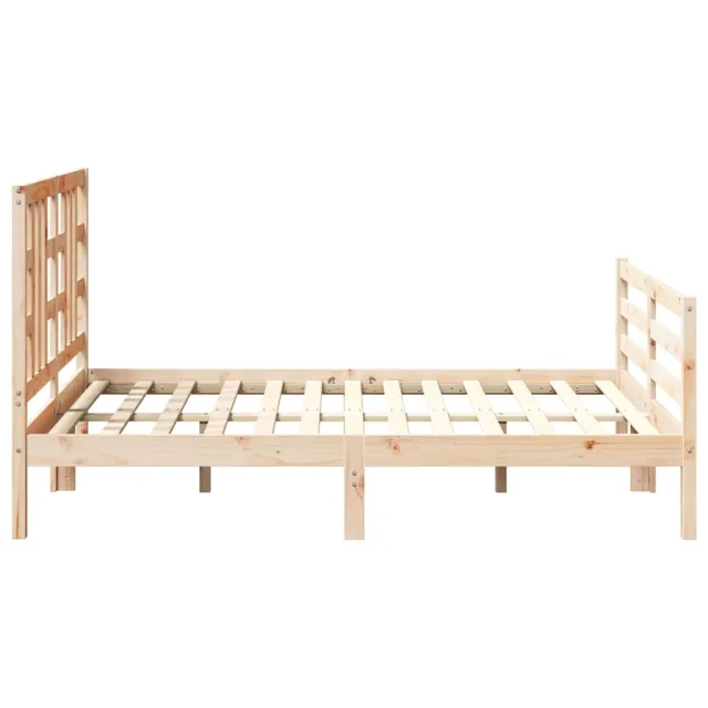 Cadre de lit sans matelas bois de pin massif
