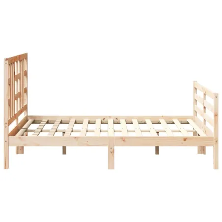 Cadre de lit sans matelas bois de pin massif