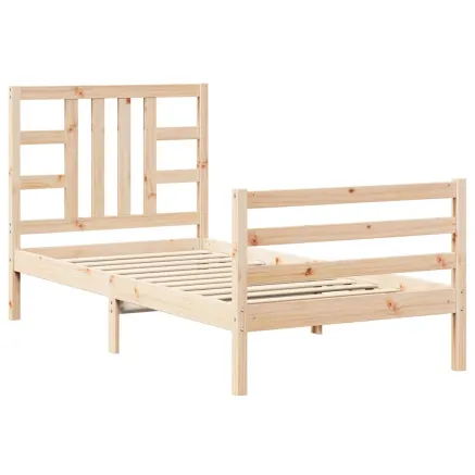 Cadre de lit sans matelas 90x200 cm bois de pin massif 2