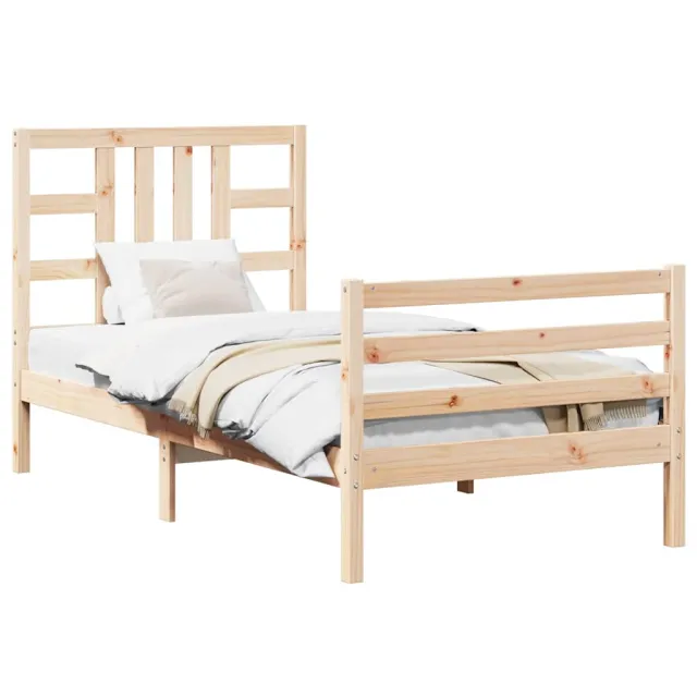 Cadre de lit sans matelas 90x200 cm bois de pin massif