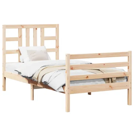 Cadre de lit sans matelas 90x200 cm bois de pin massif