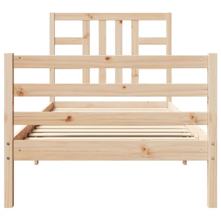 Cadre de lit sans matelas 90x200 cm bois de pin massif