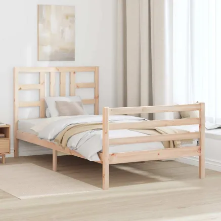 Cadre de lit sans matelas 100x200 cm bois massif de pin