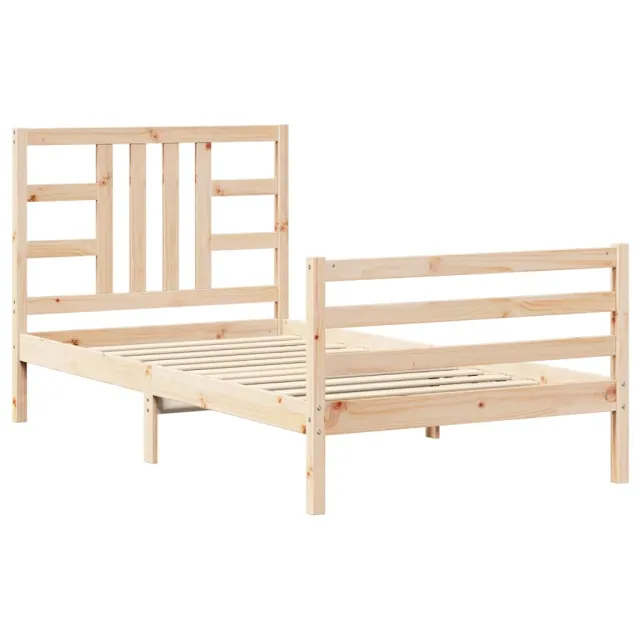 Cadre de lit sans matelas 100x200 cm bois massif de pin