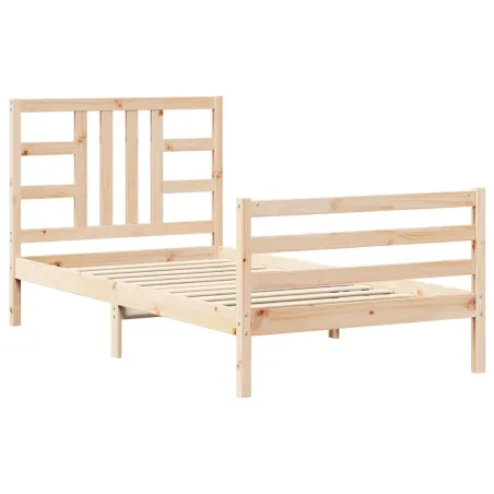 Cadre de lit sans matelas 100x200 cm bois massif de pin