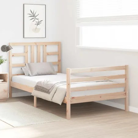 Cadre de lit sans matelas 100x200 cm bois massif de pin