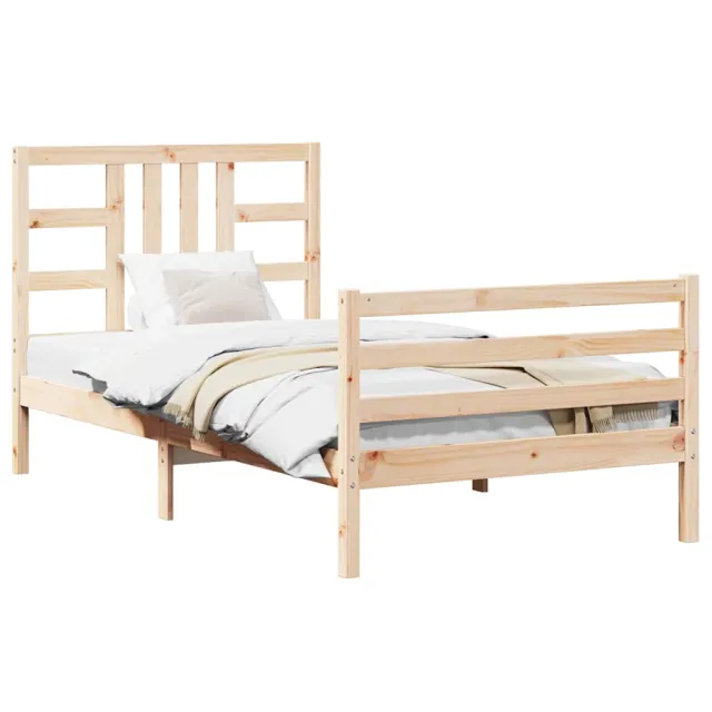 Cadre de lit sans matelas 100x200 cm bois massif de pin