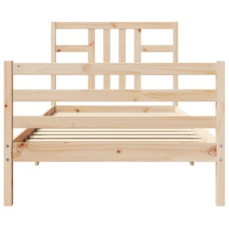 Cadre de lit sans matelas 100x200 cm bois massif de pin