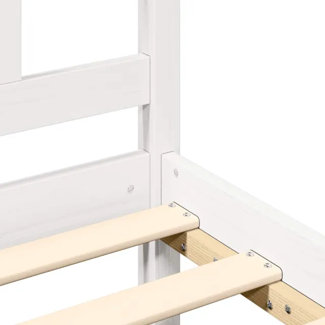 Cadre de lit sans matelas blanc 100x200 cm bois de pin massif