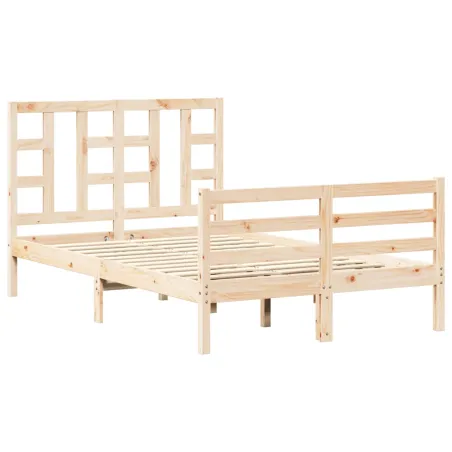 Cadre de lit sans matelas 120x200 cm bois massif