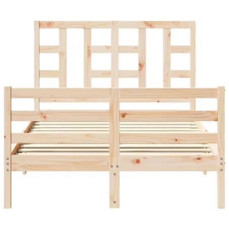 Cadre de lit sans matelas 120x200 cm bois massif