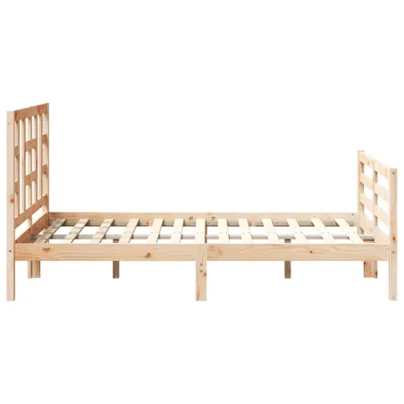 Cadre de lit sans matelas 120x200 cm bois massif