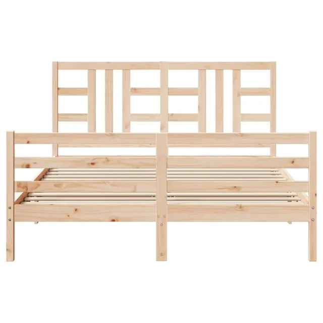 Cadre de lit sans matelas 160x200 cm bois massif