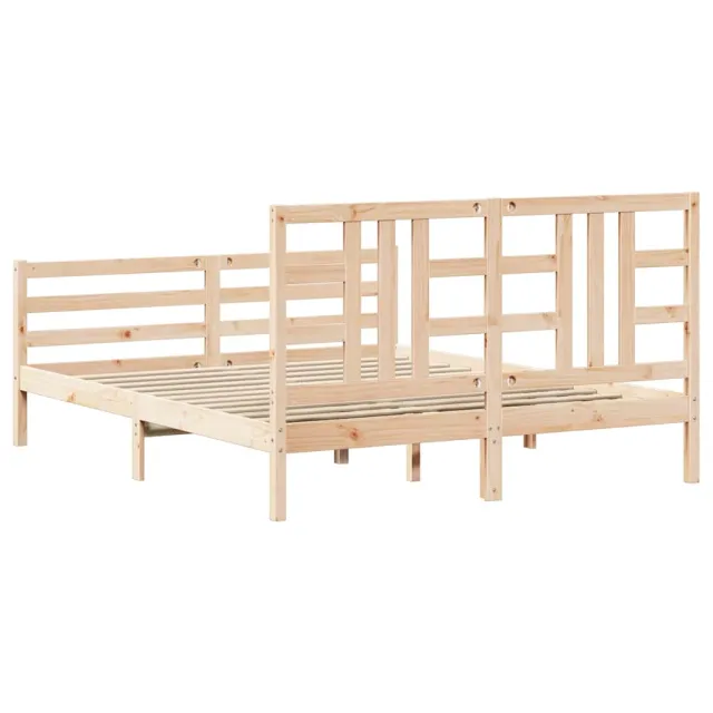 Cadre de lit sans matelas 160x200 cm bois massif