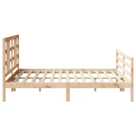 Cadre de lit sans matelas 160x200 cm bois massif