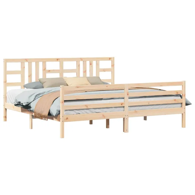Cadre de lit sans matelas 200x200 cm bois massif