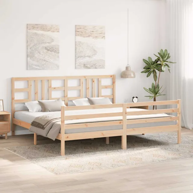 Cadre de lit sans matelas 200x200 cm bois massif