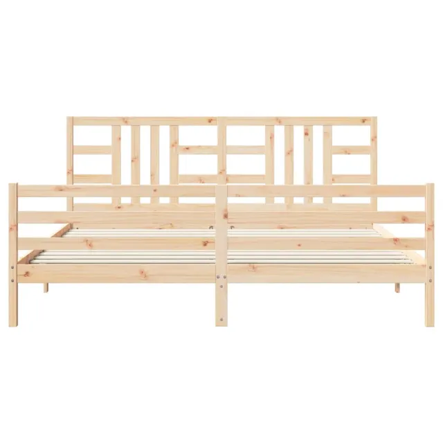 Cadre de lit sans matelas 200x200 cm bois massif