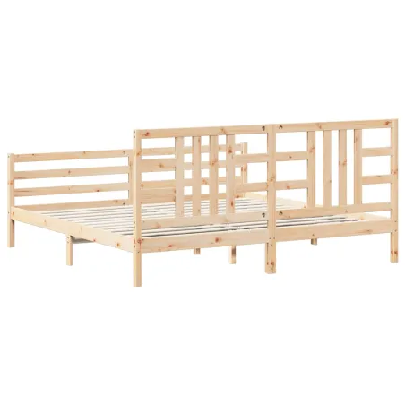 Cadre de lit sans matelas 200x200 cm bois massif