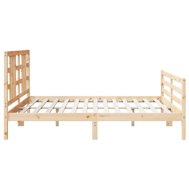 Cadre de lit sans matelas 200x200 cm bois massif