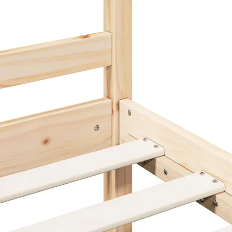 Cadre de lit sans matelas 200x200 cm bois massif