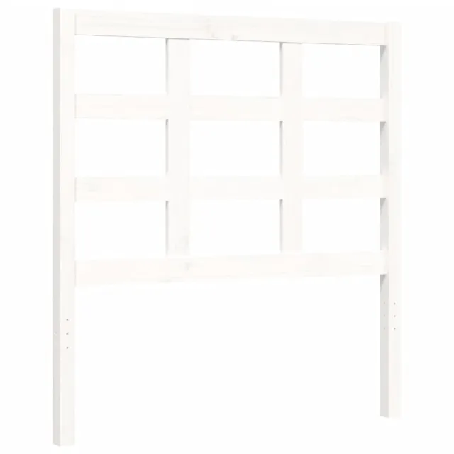 Cadre de lit sans matelas blanc bois massif