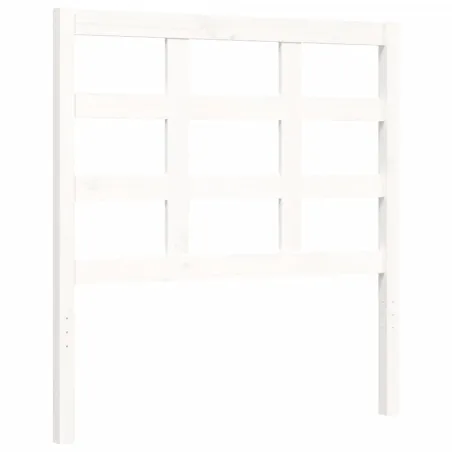Cadre de lit sans matelas blanc bois massif