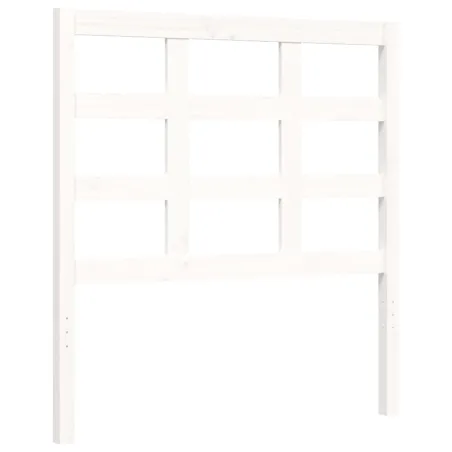 Cadre de lit sans matelas blanc bois massif