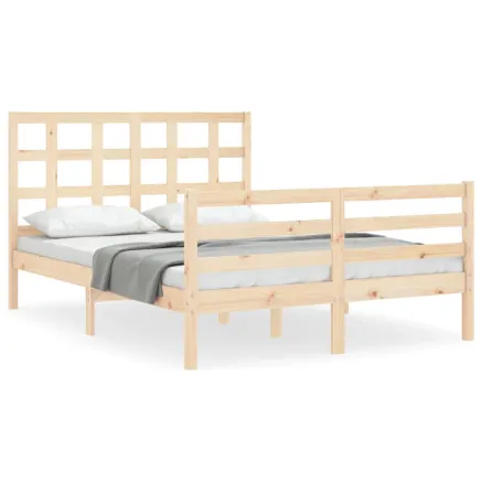 Cadre de lit sans matelas bois massif 2