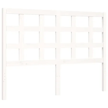 Cadre de lit sans matelas blanc bois massif