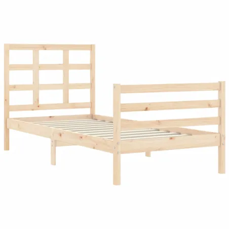 Cadre de lit sans matelas 90x200 cm bois massif