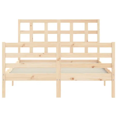 Cadre de lit sans matelas 120x200 cm bois massif
