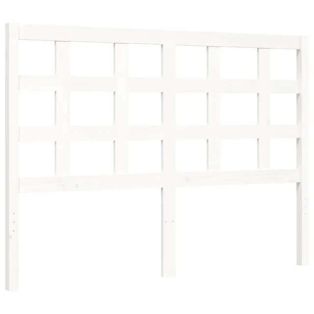 Cadre de lit sans matelas blanc 120x200 cm bois massif