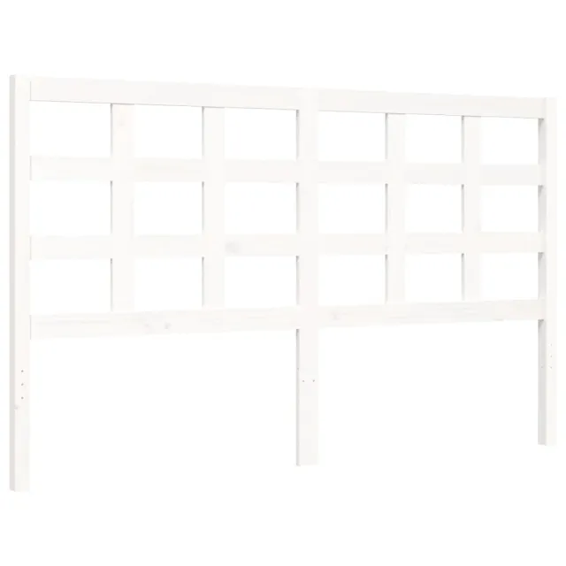 Cadre de lit sans matelas blanc 160x200 cm bois massif