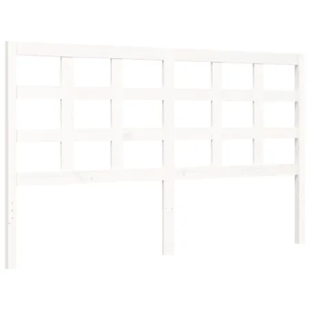 Cadre de lit sans matelas blanc 160x200 cm bois massif
