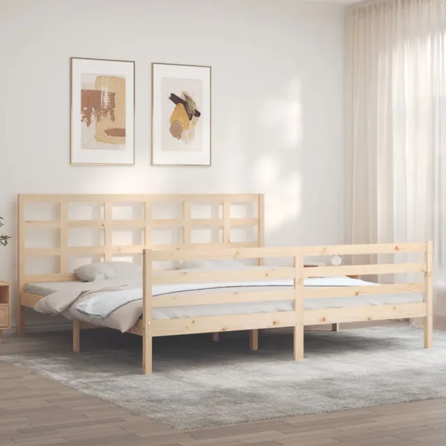 Cadre de lit sans matelas 200x200 cm bois massif