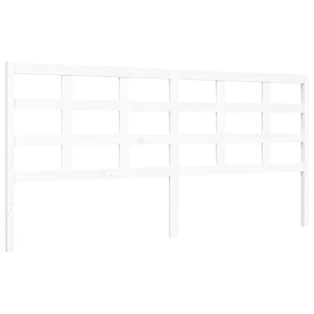 Cadre de lit sans matelas blanc 200x200 cm bois massif